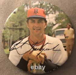 Rare Scarce Carl Yastrzemski Hall Of Fame HOF Button Pin Pinback 47 Red Sox 1978