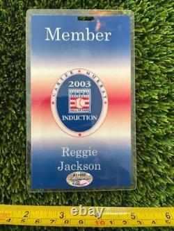 Reggie Jackson 2003 Baseball Hall of Fame Induction Autographed Nametag Badge