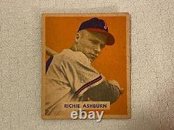 Richie Ashburn 1949 Bowman Baseball 214 Rookie Card RC Phillies HOF Hall of Fame