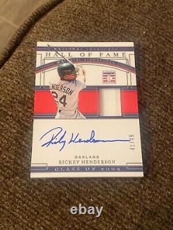 Rickey Henderson 2020 national treasures hall of fame jersey auto autograph /49