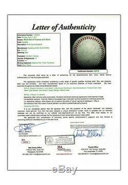 Roberto Clemente Stan Musial Zack Wheat Hall Of Fame Multi Signed Baseball JSA