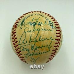 Roger Maris Joe Dimaggio 1978 Hall Of Fame Induction Multi Signed Baseball JSA