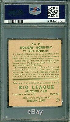 Rogers Hornsby 1933 Goudey #119 PSA 2.5 Hall of Fame Icon Just Graded