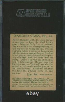 Rogers Hornsby 1935 Diamond Stars #44 SGC 45 / 3.5 Hall of Fame Great
