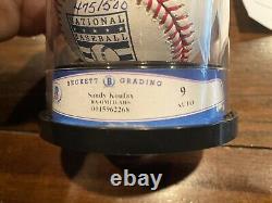 Sandy Koufax Autographed Hall of Fame Baseball Upper Deck UDA Beckett 9