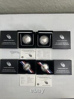 Set Of 2 2014 Baseball Hall Of Fame Commemorative Coin Program $1, And. 50