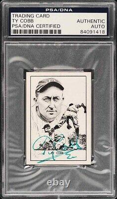 Signed 1950-56 Callahan Hall of Fame card TY COBB PSA DNA Auto Autograph