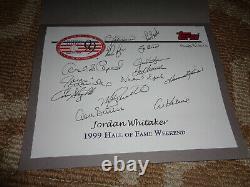 Signed Hall of Fame 1999 Weekend Baseball Autograph Sheet Autograph 15 Autos
