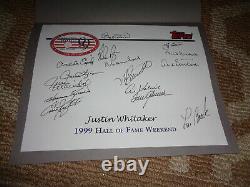 Signed Hall of Fame 1999 Weekend Baseball Autograph Sheet Autograph Topps Cards