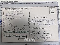 Signed National Baseball Hall Of Fame & Museum Postcard By 9 Koufax Cronin Spahn