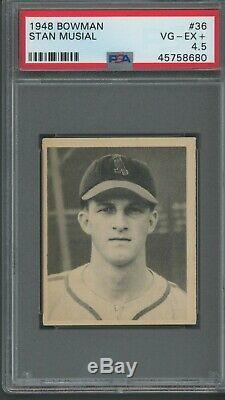 Stan Musial 1948 Bowman Rookie #36 PSA 4.5 St. Louis Legend/Hall of Fame