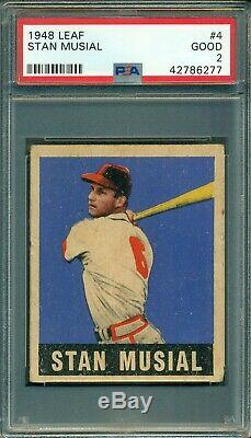Stan Musial 1948 Leaf Rookie #4 PSA 2 Hall of Fame Great Image/Color
