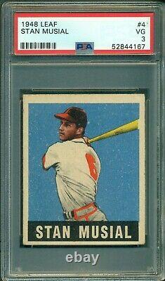 Stan Musial 1948 Leaf Rookie #4 PSA 3 Hall of Fame Legend/Great Eye Appeal