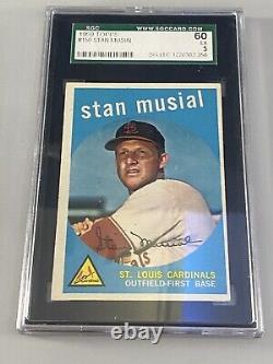 Stan Musial 1959 Topps- Hall Of Fame- Card #150 SGC 5 EX Cardinals
