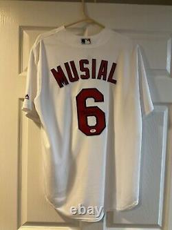 Stan Musial Autographed MLB Baseball Jersey PSA COA Hall Of Fame/Vintage