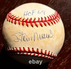 Stan Musial signed baseball Hall of Fame 1969