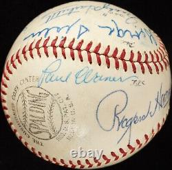Stunning 1950's Hall Of Fame Multi Signed Baseball Rogers Hornsby Paul Waner PSA