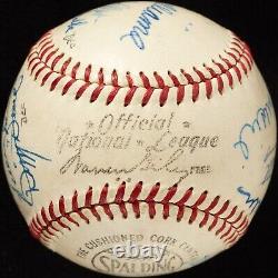 Stunning 1950's Hall Of Fame Multi Signed Baseball Rogers Hornsby Paul Waner PSA