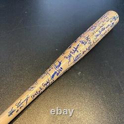 Stunning Hall Of Fame Multi Signed Bat With Inscriptions 40+ Signatures JSA COA