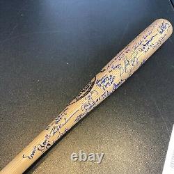 Stunning Hall Of Fame Multi Signed Bat With Inscriptions 40+ Signatures JSA COA