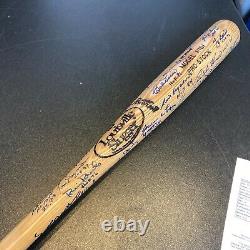 Stunning Hall Of Fame Multi Signed Bat With Inscriptions 40+ Signatures JSA COA