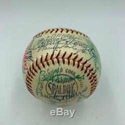 Stunning Jimmie Foxx Connie Mack 1950's Hall Of Fame Multi Signed Baseball JSA