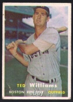 TED WILLIAMS 1957 Topps #1 Boston Red Sox Hall of Fame Good Overall Condition