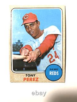 TONY PEREZ 1968 Topps card #130 Cincinnati Reds Hall of Fame induction 2000