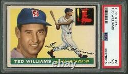 Ted Williams 1955 Topps #2 PSA 3 Hall of Fame Legend / Nice Eye Appeal