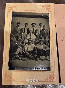 Tintype photo of baseball players Connie Mack Hall Of Fame Sports