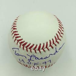Tommy Lasorda Hall Of Fame 1997 Signed Inscribed Major League Baseball JSA COA