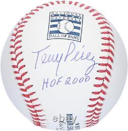 Tony Perez Reds Signed Hall of Fame Logo Baseball with HOF 2000 Insc