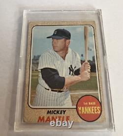Topps 1968 NY New York Yankees Mickey Mantle #280 HOF Hall of Fame Vintage Rare