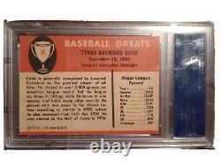 Ty Cobb 1961 Fleer Card #14 Graded Psa 6 Ex- Mint Detroit Tigers Hall Fame Hof