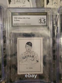 Vintage 1950 Callahan Baseball Hall of Fame card lot of 61 very nice partial set