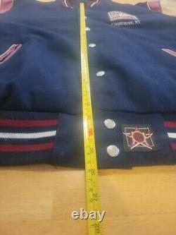 Vintage 1998 MLB Hall of Fame Warm up Jacket Bomber Varsity 2XL Rare Cooperstown