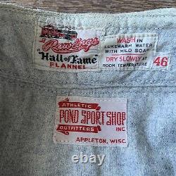 Vintage 50's Dale Baseball Jersey Rawlings Hall of Fame Flannel Wallys Club 10