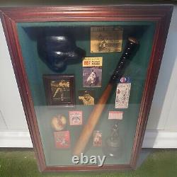 Vintage Babe Ruth MLB Hall Of Fame Shadow Box Eddie Murray Signed Twins Ticket