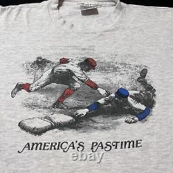 Vintage Cooperstown Shirt Americas Pastime New York Baseball Hall Of Fame 90s