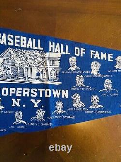Vintage National Baseball Hall Of Fame Members Logo Pennant large 41 Long