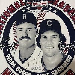 Vintage Wade Boggs Shirt Ryne Sandberg Baseball Hall of Fame XL Cooperstown Cubs