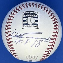 Vladimir Guerrero Signed Auto Hall Of Fame Baseball with HOF 18 Beckett Witness