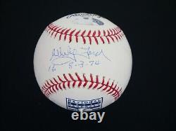 Whitey Ford Signed Official Omlb Hall Of Fame Baseball Inscribed 8-3-74 Steiner