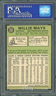 Willie Mays 1967 Topps #200 PSA 6 Hall of Fame Slugger / Great Eye Appeal