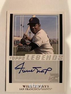 Willie Mays Auto 2003 Topps Team Legends Autograph Hall Of Fame PSA 9/10