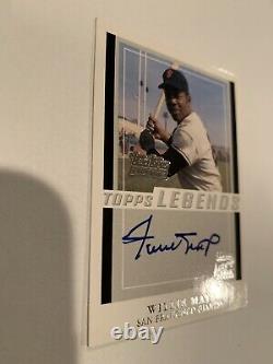 Willie Mays Auto 2003 Topps Team Legends Autograph Hall Of Fame PSA 9/10