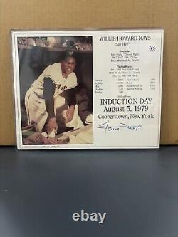 Willie Mays Induction Day Hall of Fame Card Signed