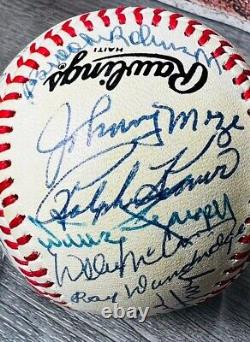 Willie Mays Mantle Autograph Baseball Hall Fame Mickey Musial Banks Ford Snyder