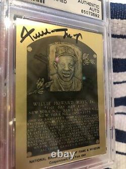 Willie Mays PSA/DNA CERTIFIED Autograph Hall of Fame Plaque Signed Autograph PSA