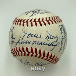 Willie Mays Willie Mccovey Sandy Koufax Hall Of Fame Multi Signed Baseball JSA